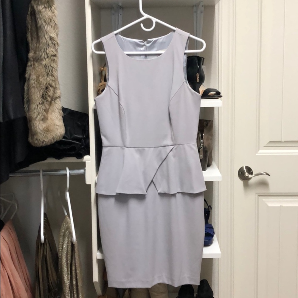 Gray peplum dress